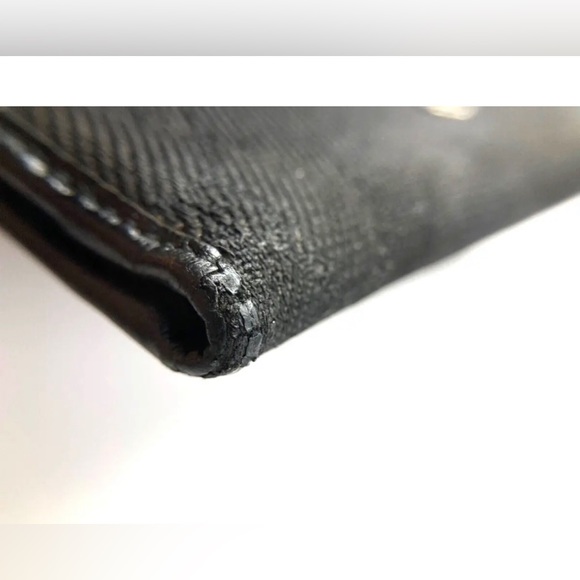 GUCCI VINTAGE GUCCISSIMA GG CANVAS LEATHER LONG WALLET BLACK - Picture 13 of 16